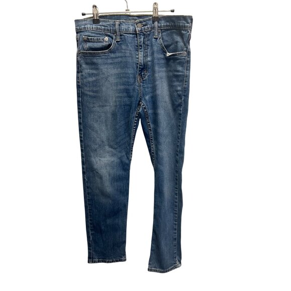 Levis 511 Slim Fit Mens Blue Jeans Size 34 W/32 L Denim Cotton Blend - Picture 1 of 7